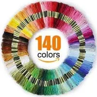 Premium Rainbow Color Embroidery Floss - Cross Stitch Threads - Friendship Bracelets Floss - Crafts Floss - 140 Skeins Per Pack