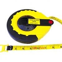 The Perfect Measuring Tape Company - Surveyor's Tape Measure - Rewinding and Compact - Dual Sided - 165' (feet) / 50m (meter)