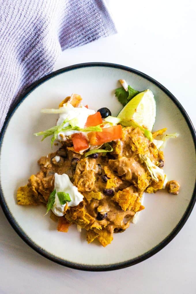 chicken taco casserole on a plate