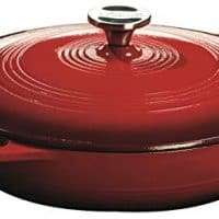 Lodge EC3CC43 Enameled Cast Iron Covered Casserole, 3.6-Quart, Island Spice Red