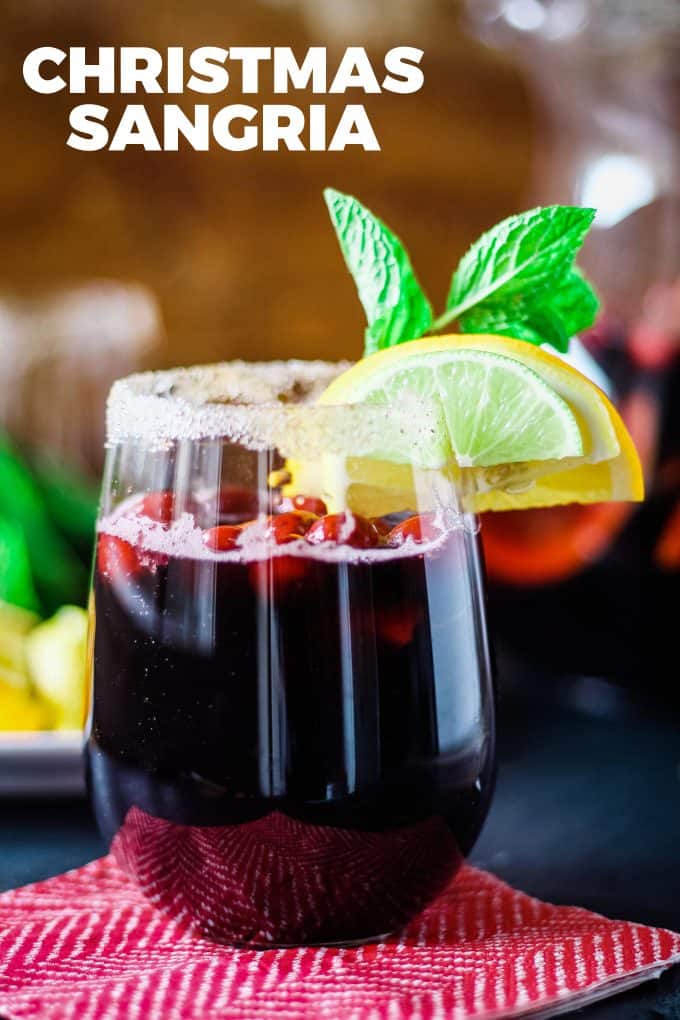 Christmas sangria pinterest image