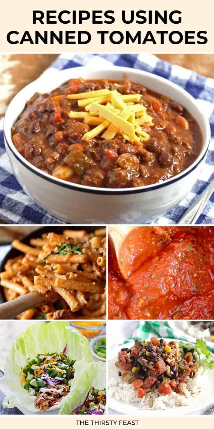 Recipes using Canned Tomatoes - great dinner and lunch recipes using all varieties of canned tomatoes.
