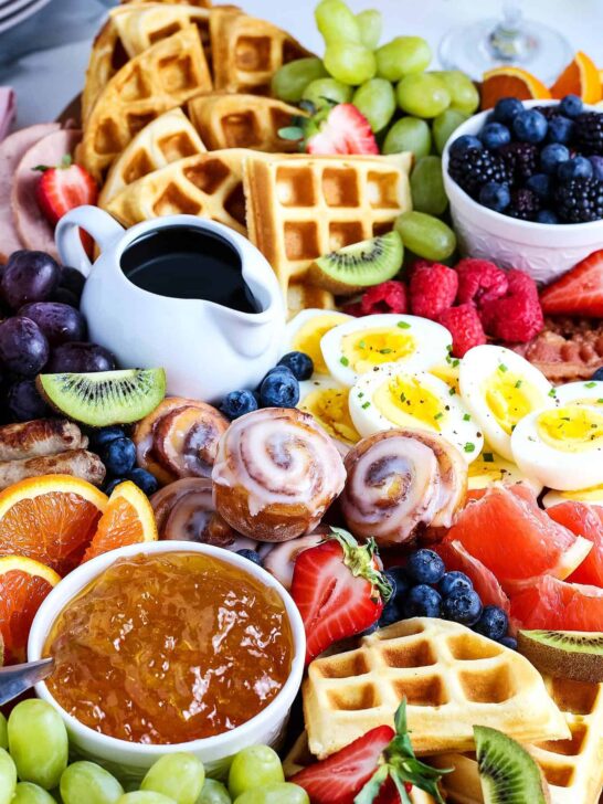 closeup photo of Mother's Day brunch board