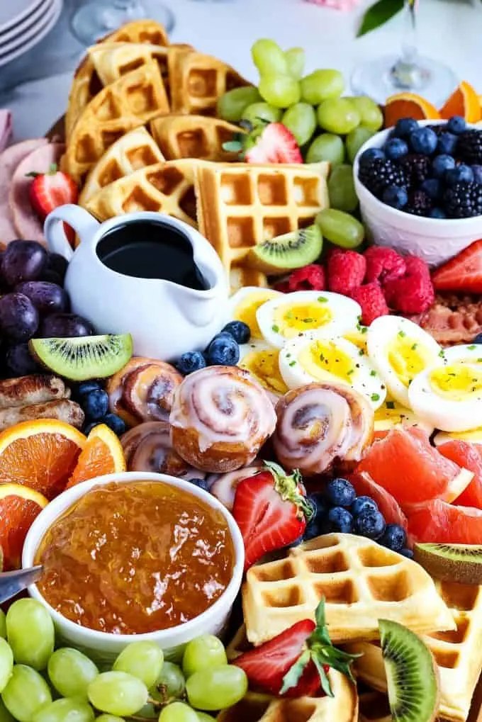 closeup photo of Mother's Day brunch board