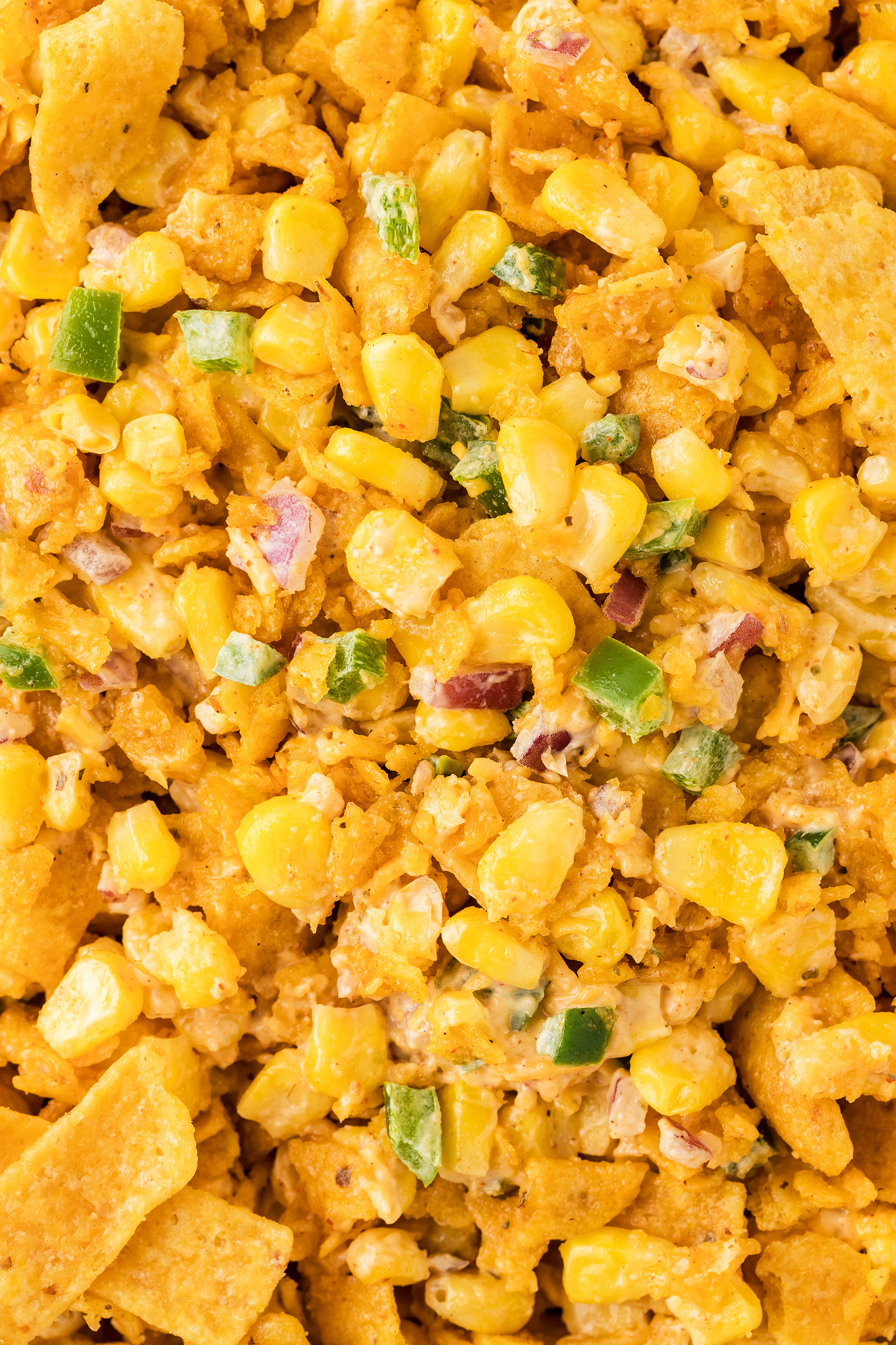 closeup of corn frito salad