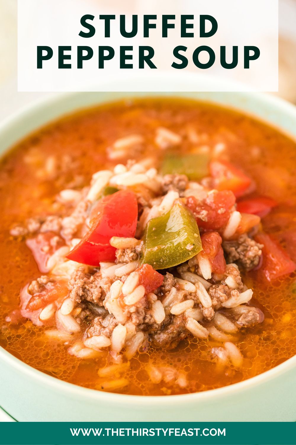 pinterest image for stuffed pepper soup