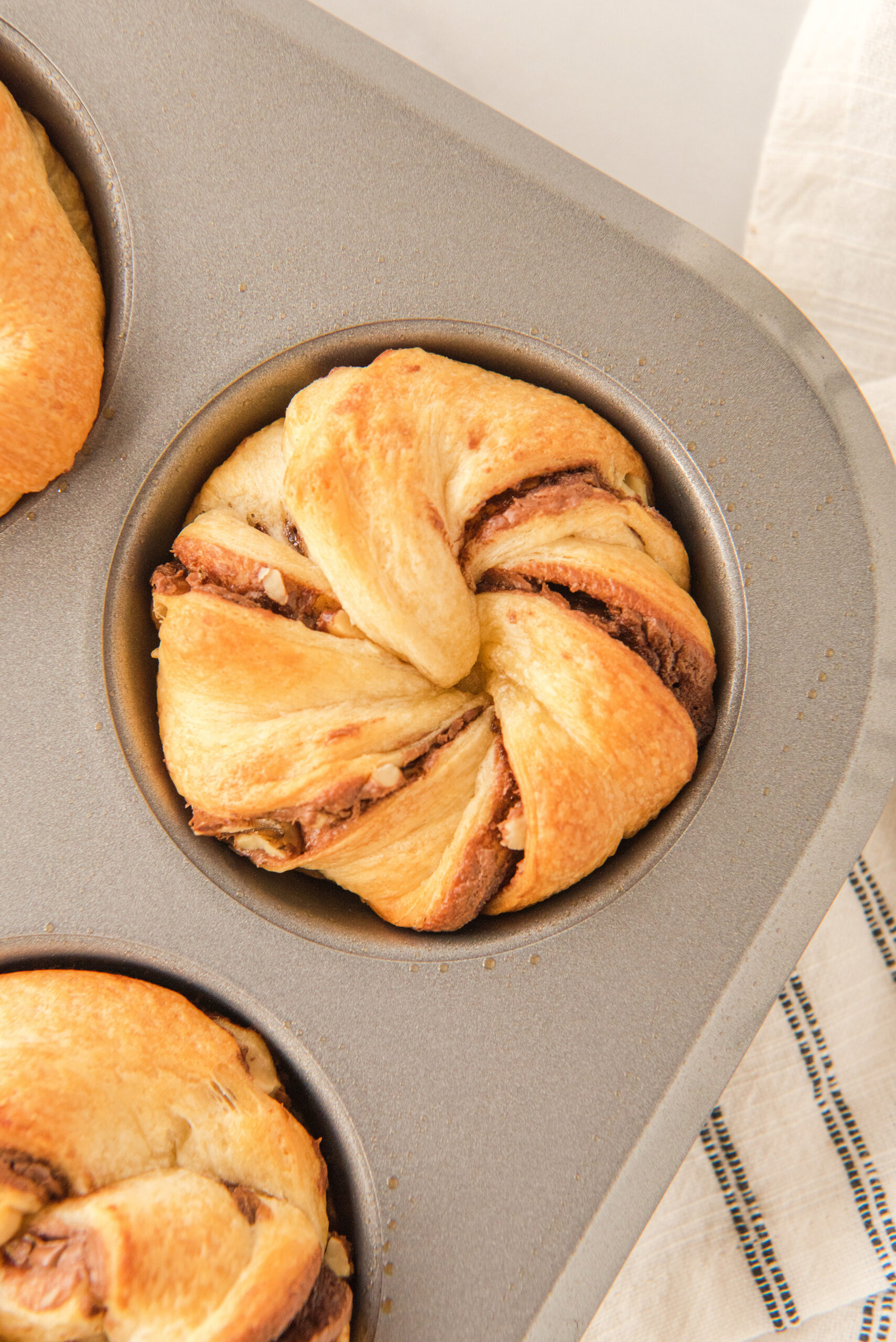 baked Nutella muffin