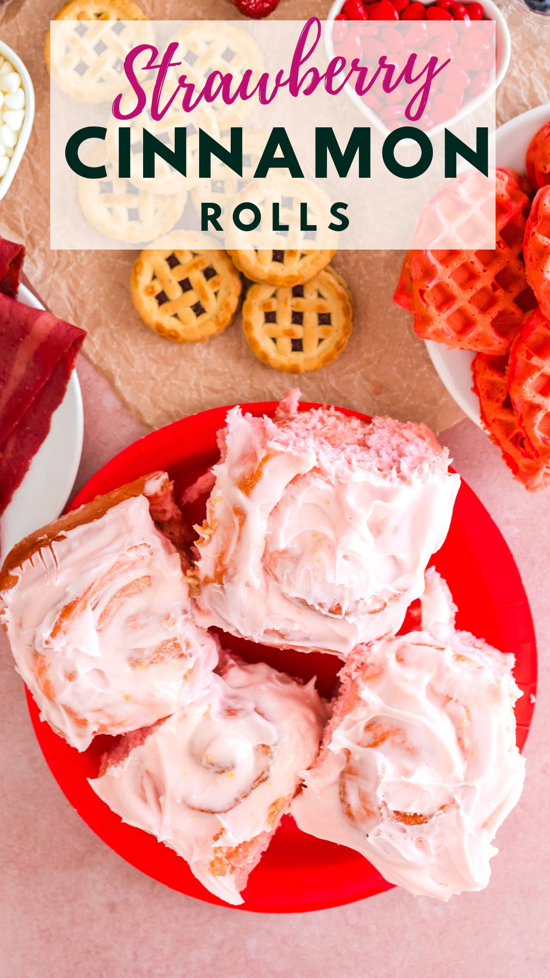 strawberry cinnamon rolls pinterest pin